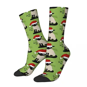 Рождественская шляпа, сиамские носки Kawaii, носки для спортзала с мультяшным рисунком