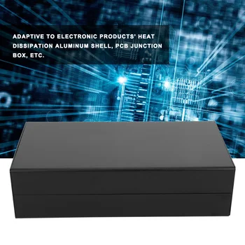 80x160x300 мм Черная металлическая алюминиевая распределительная коробка Корпус для инструментов для проекта печатной платы Электронный корпус DIY Водонепроницаемый Корпус усилителя