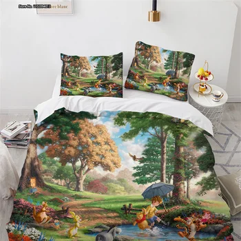Комплект постельного белья из декоративного домашнего текстиля серии Disney Princess С прекрасным рисунком Для детей, Детское Стеганое одеяло, Наволочка