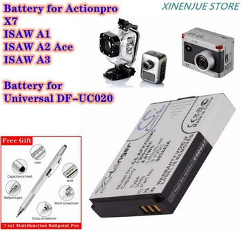 Аккумулятор камеры 3,7 В/1300 мАч 083443A для Actionpro X7, ISAW A1, A2 Ace, A3, Универсальный DF-UC020