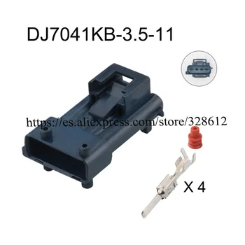 DJ7041KB-3.5-11 автомобильный провод женский мужской кабель 4-контактный разъем автомобильная водонепроницаемая розетка Включает в себя уплотнение клемм