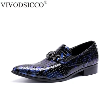 VIVODSICCO/ Новые мужские модельные туфли Shadow из натуральной кожи, роскошные Модные Свадебные туфли для жениха, Мужские туфли-оксфорды, свадебные мужские туфли на плоской подошве