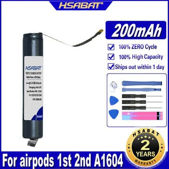 Аккумулятор HSABAT GOKY93mWhA1604 200mAh для airpods 1st 2nd A1604 A1523 A1722 A2032 A2031 для air pods 1 для air pods 2 Батареи