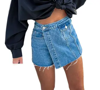 2023 Новые летние женские повседневные джинсы Джинсовые шорты Feminino Синий черный
