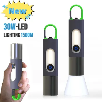 Мини Мощные световые фонарики USB Перезаряжаемый портативный брелок Рабочий свет Открытый кемпинг Светодиодный фонарик для велосипедного фонаря