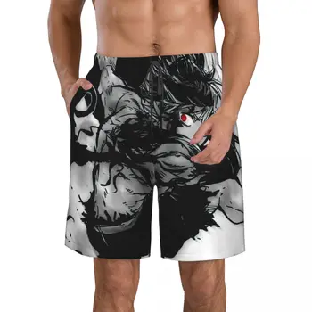 Мужские пляжные шорты Black Clover Asta, Быстросохнущий купальник для фитнеса, Забавные уличные забавные 3D шорты