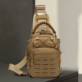 Многофункциональная тактическая мужская диагональная камуфляжная сумка через одно плечо, тактическая многофункциональная нагрудная сумка, нагрудная сумка
