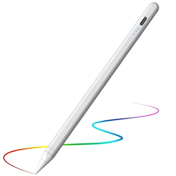 Магнитный стилус карандашного типа, зарядка через USB C, емкостная сенсорная ручка для iPad 2018-2020, планшет, телефон, карандаш