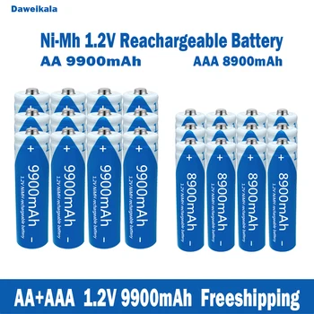 Оптовые продажи никель-водородных аккумуляторных батарей AA + AAA1.2V, микрофонов KTV большой емкости 9900 мАч и игрушечных батареек