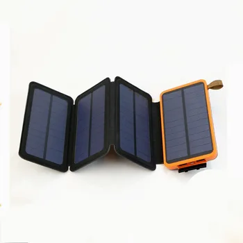 Водонепроницаемый складной Солнечный аккумулятор, наружный кожаный аккумулятор, Походная лампа емкостью 20000 мАч, аккумулятор для мобильного телефона
