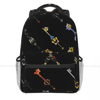 Рюкзаки Dark Keyblades, повседневная студенческая школьная сумка с принтом, женские мужские дорожные сумки, рюкзак для ноутбука