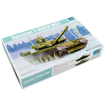 Trumpeter 05566 1/35 Русский основной боевой танк T-80 BV MBT, Военная детская игрушка Ручной работы, Пластиковая сборка, Строительный набор