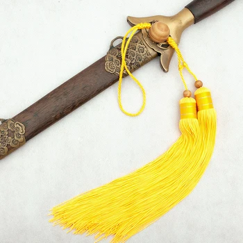Кисточка для меча из ледяного шелка, короткая кисточка для тайцзи в древнем стиле, меч Мулан, разнообразие стилей и цветов