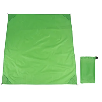 Уличное Карманное Одеяло, коврик для пикника, водонепроницаемая ткань Оксфорд, Пляжное одеяло, Пескостойкий коврик, зеленый цвет