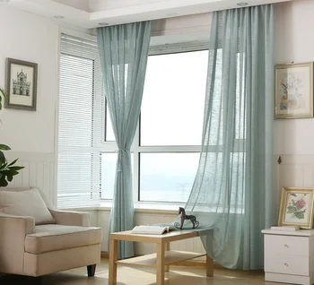 Slow Soul Однотонные льняные тюлевые шторы для гостиной, Прозрачная белая роскошная ткань для штор, окно, Розовая Декоративная спальня, кухня