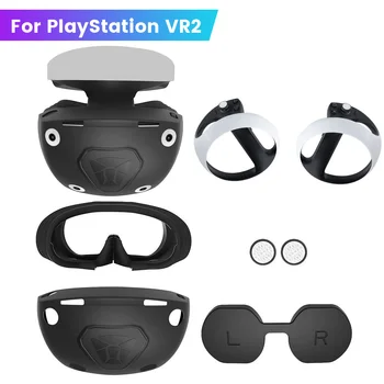Чехол для гарнитуры PS VR2, шлем с полным покрытием, силиконовый защитный чехол для PlayStation VR2, очки, защитный резиновый чехол