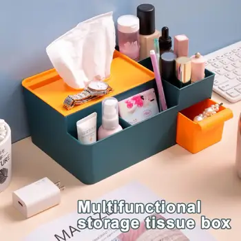 Органайзер для макияжа, держатель для салфеток, коробка для хранения с выдвижным ящиком, Кейс для хранения Escritorio Organizador de maquillaje, Настольный Ящик для хранения