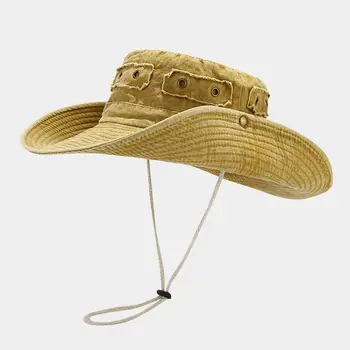 Хлопковая однотонная панама Four Seasons, Рыбацкая шляпа, солнцезащитная кепка для мужчин и женщин, для путешествий на открытом воздухе, 170