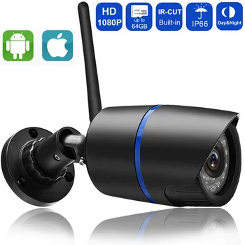 1080P 960P 720P Wifi IP-камера Беспроводное P2P видеонаблюдение CCTV Bullet Наружная камера Аудиозапись Безопасности Видео Camhi