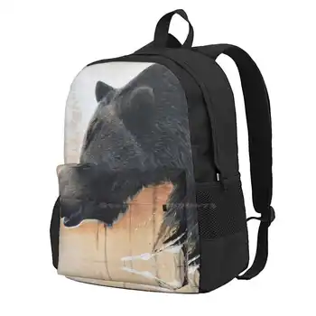 Разбуди меня Школьные сумки Дорожный рюкзак для ноутбука Медведь Природа животных Лес Дерево Ель