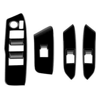 RHD Автомобиль Ярко-Черное Окно Gl Кнопка Подъема Крышки Переключателя Отделка Дверного Подлокотника для Toyota Sienta 2022 2023