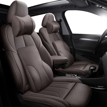 Чехлы для автомобильных сидений Только для Tesla Model Y 2022, аксессуары для интерьера на заказ, высококачественная натуральная кожа Auto Automovil