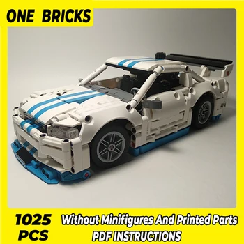 Строительные блоки Moc Модель суперкара Speed Champion R34 Технические кирпичики для сборки своими руками, строительная игрушка для детей, праздничные подарки