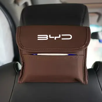 Кожаный автомобильный Солнцезащитный Козырек для хранения салфеток на заднем сиденье автомобиля для BYD Song Qin Han EV Tang DM 2018 PLUS Song Pro MAX Yuan Car