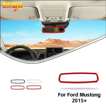 BAWA ABS Внутреннее Зеркало заднего вида, Декоративная Рамка, Кольцевая крышка для Ford Mustang 2015 Up Для стайлинга автомобилей