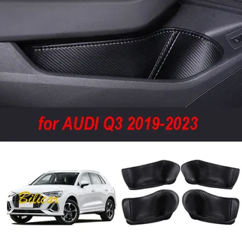 для Audi Q3 RS RSQ3 F3 2023 2022 2021 2020 2019 Внутренняя Дверь Автомобиля Подлокотник Коврик Для Хранения Внутри Двери Многофункциональный Ящик Для Хранения