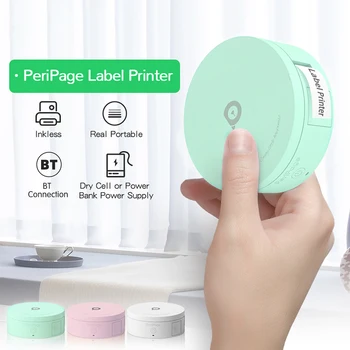 Мини-карманный принтер PeriPage L1 для изготовления этикеток с наклейками без чернил, портативный беспроводной термопринтер для этикеток, совместимый с Bluetooth