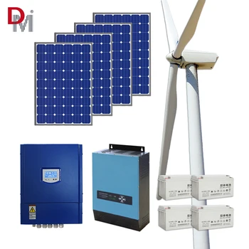 Автономная Ветро-Солнечная гибридная энергосистема, турбина мощностью 2 кВт, панель мощностью 1 кВт, подходит для домашнего использования литий/гелевой батареи 48 В/24 В