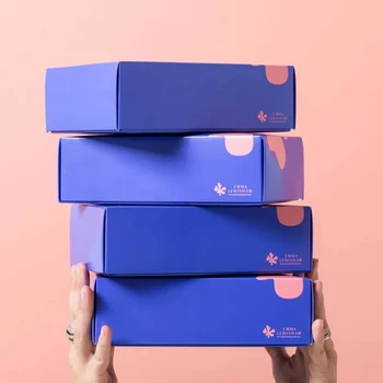 Оптовая Продажа Розовой косметики и одежды, Подарочная Картонная коробка с пользовательским логотипом, Складная Гофрированная Почтовая коробка для доставки