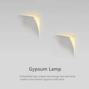 Гипсовые лампы современного дизайна, встраиваемый настенный светильник для гостиной, спальни, ресторана, прихожей, E14, Светодиодное настенное освещение