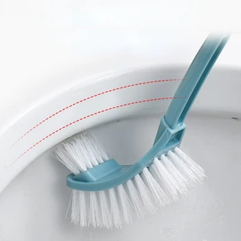 Набор туалетных щеток с простой длинной ручкой, двусторонняя щетка для чистки унитаза в ванной