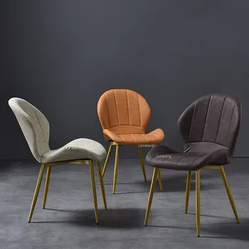 Скандинавская мебель, обеденные стулья, Современный минималистский домашний стул со спинкой, Кухонный стул для столовой, легкий роскошный стул для гостиной