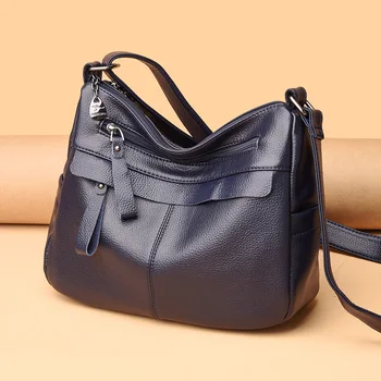 Трендовая Женская сумка через плечо Большой емкости 2023, Высококачественная Кожаная Сумка, Роскошная Дизайнерская Женская сумка-кошелек