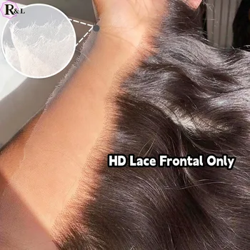 Rulinda Straight 13x6, только с фронтальной кружевной отделкой Real HD, обновленные отбеленные узлы, натуральная линия роста волос, Бразильские человеческие волосы Remy Hair