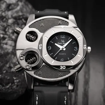 V8 Мужские Наручные Часы Большого Размера Masculino Relogios Модный Дизайн Мужские Спортивные Кварцевые Часы Классный Черный Hombre Подарки Часы Relojes