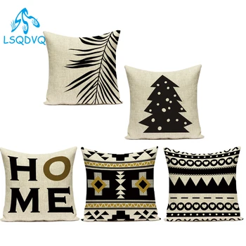 Декоративные наволочки с надписью Home, Рождественские елки, чехол для диванной подушки из полиэстера для дома, гостиной Almofadas