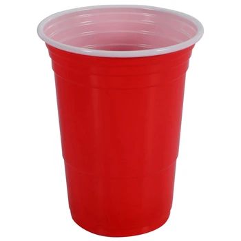 250шт 450 мл Красный Одноразовый Пластиковый Стаканчик Party Cup Bar Ресторанные Принадлежности Предметы Домашнего Обихода Для Дома