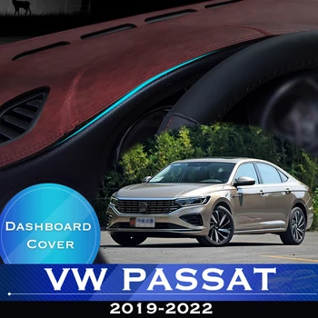 Для Volkswagen VW Passat 2019-2023 Приборная панель автомобиля Избегайте освещения приборной платформы, крышка стола, кожаный противоскользящий коврик, ковер