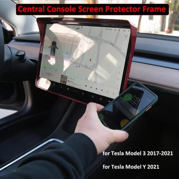 Рамка Солнцезащитного Козырька Экрана Защитная для Tesla Model 3 Y 2021 2022 Центральная Консоль 15 