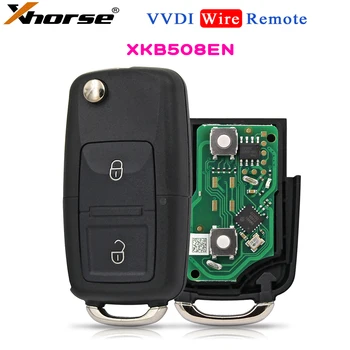 Xhorse Универсальный 2 Кнопки Флип Пульт Дистанционного Управления VVDI Проводной Ключ XKB508EN для Инструмента VVDI Key для стиля B5