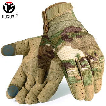 Камуфляжные тактические перчатки с сенсорным экраном на весь палец Армейский военный Пейнтбол Велосипед Стрельба Мотоцикл Страйкбол Боевое снаряжение Мужчины Женщины