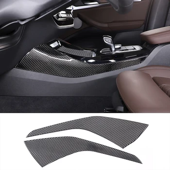 Для BMW X3 G01 2022 автомобильный стайлинг наклейка на боковую панель центрального управления из мягкого углеродного волокна модификация интерьерных аксессуаров