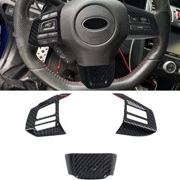 Для Subaru WRX/Sti 2014-2021 Аксессуары для отделки кнопок рулевого колеса автомобиля, АБС-карбоновое волокно