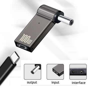 Адаптер USB Type-C для подключения постоянного тока к разъему зарядного устройства для ноутбука мощностью 100 Вт для Acer Samsung Ultrabook ASUS 19V Lenovo