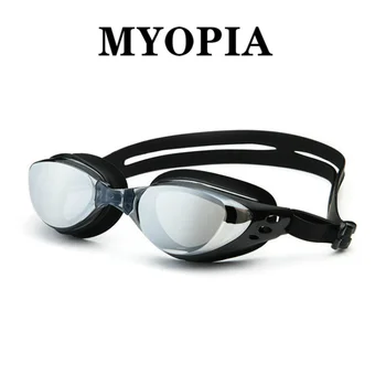 Профессиональные очки для плавания при близорукости с покрытием, водонепроницаемые очки с защитой от запотевания и ультрафиолета, очки для плавания в бассейне, очки для водных видов спорта для мужчин и женщин