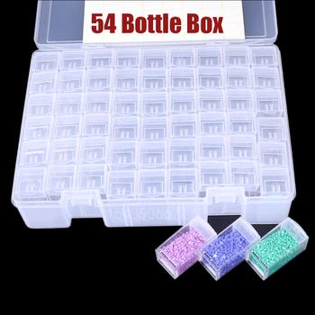 Банка для бутылок 56/54, Квадратная коробка для хранения алмазной живописи, аксессуары для алмазной живописи, контейнер для бусин, ящики для хранения мозаики, инструменты